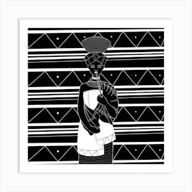 Xhosa Woman Square Art Print