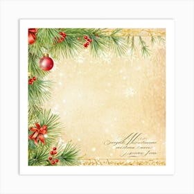 Festive Christmas Journal Open To A Page Where Warm Holiday Memories Are Expressed Through Calligrap Art Print