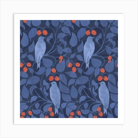 Birds And Cherries Art Print