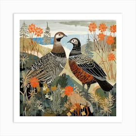 Bird In Nature Grouse 4 Art Print