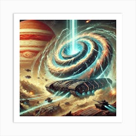 A Sci Fi Depiction Of A Cyclone Tank Generating A Art Print