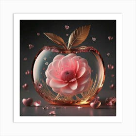 Apple In A Glass Bowl Art Print