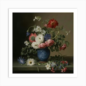 A Still Life Of Flowers In A Wanli Vase Ambrosius 7fk5hcfctzm9bzipxjibtg Kyzk9to0rzic0ccjy7zb7g Art Print