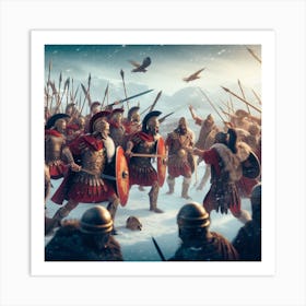 Battle Of Sparta 1 Art Print
