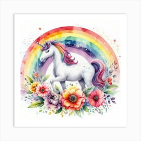 Unicorn Rainbow 1 Art Print