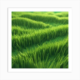 Green Grass Field Art Print