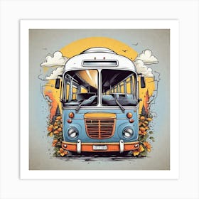 Vintage Bus Art Print