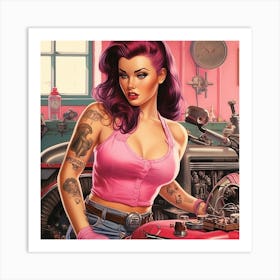 Pin Up Girl 5 Art Print