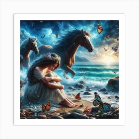 Dreaming Of Horses Art Print