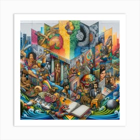 Mural By San Francisco Artist Art Print