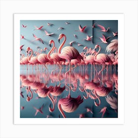 Flamingos 1 Art Print