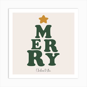 Merry Christmas Art Print