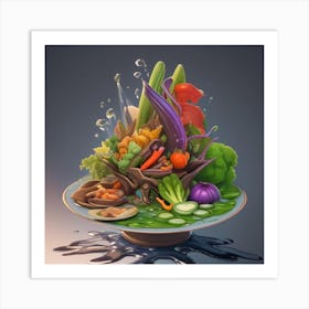 Plate Of Vegetables Art Print