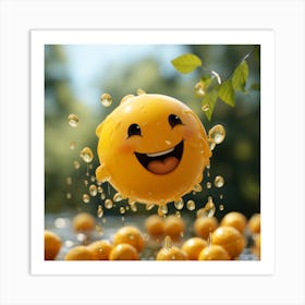 Happy Yellow Smiley Art Print