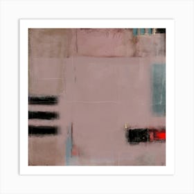 Absrtact, Bold Contemporary, Pink, Blue, Red, Black Modern, Colour  Blocking, Preston Art Print