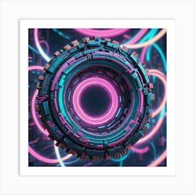 Futuristic Ring Art Print