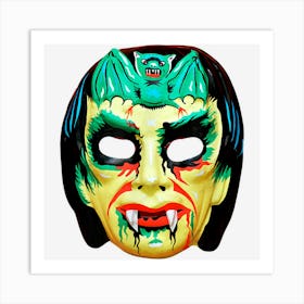 Monster Scary Fangs Bat Classic Retro 1 Art Print