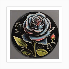 Black Rose Art Print