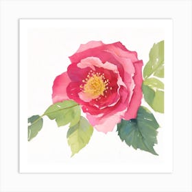 Wild Rose Painted In Watercolor 0 1 Art Print