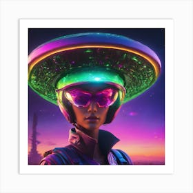 Futuristic Woman Art Print