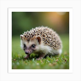 A Charming Pygmy Hedgehog Exploring The Garden 2 Art Print