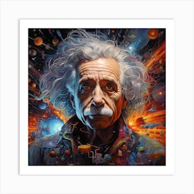 Albert Einstein 4 Art Print
