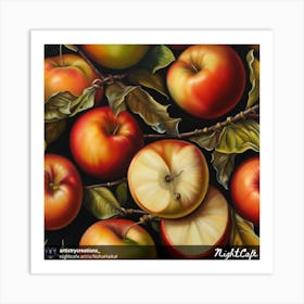 Apples On A Branch Art Print