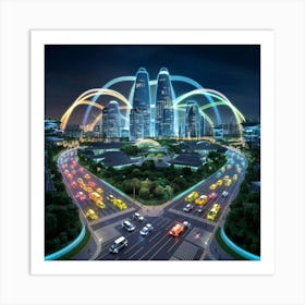 Futuristic Cityscape 14 Art Print