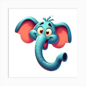 Cartoon Elephant 2 Art Print