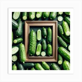 Cucumbers In A Frame 23 Art Print