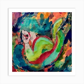 Abstract Mermaid Art Print