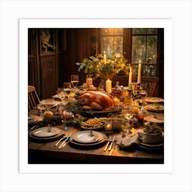 Firefly Elegant Thanksgiving Feast With Rustic Charm 13262 (2) Art Print