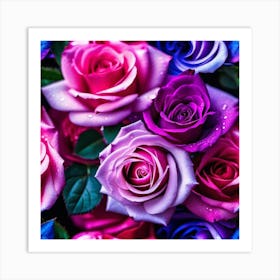 Roses Wallpaper 8 Art Print