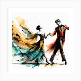 Elegant dancing 3 Art Print