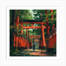 Fushigi Tori Gate Art Print