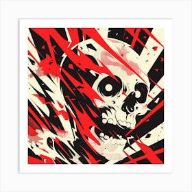 Skull With Blood 2 Art Print