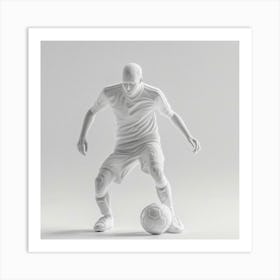 Soccer Player Kicking The Ball 5 Art Print