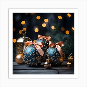 Christmas Ornaments Art Print