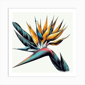 Bird of paradise flower 4 Art Print