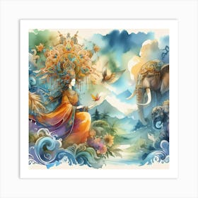 Buddhist Goddess Art Print