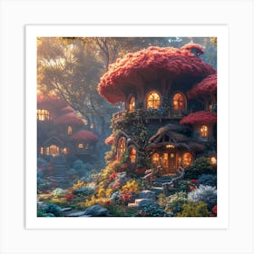 Fairy House In The Forest Art Print