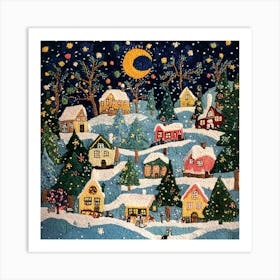 Christmas Village beautiful Art Print