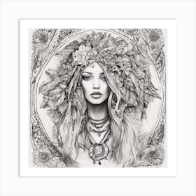 Bohemian Girl Art Print