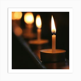 Candles In A Church Art Print