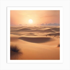 Sunset In The Desert Art Print