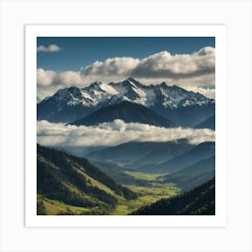 Valleys Filled With Clouds Art Print