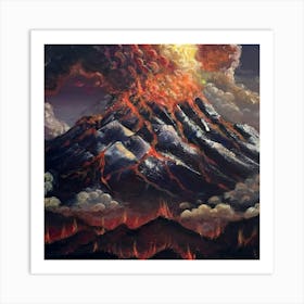 Volcano Eruption Art Print