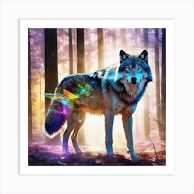 Wolf In The Forest 64 Art Print