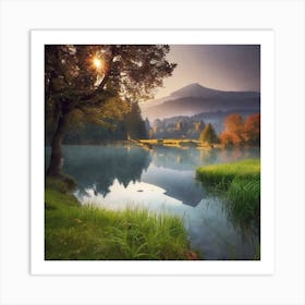 Sunrise In The Mountains 8 Art Print