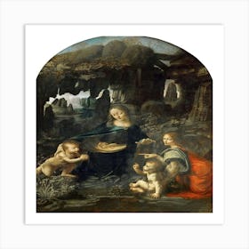 Leonardo Da Vinci Virgin Of The Rocks 1 1 Art Print